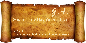 Georgijevits Angelina névjegykártya